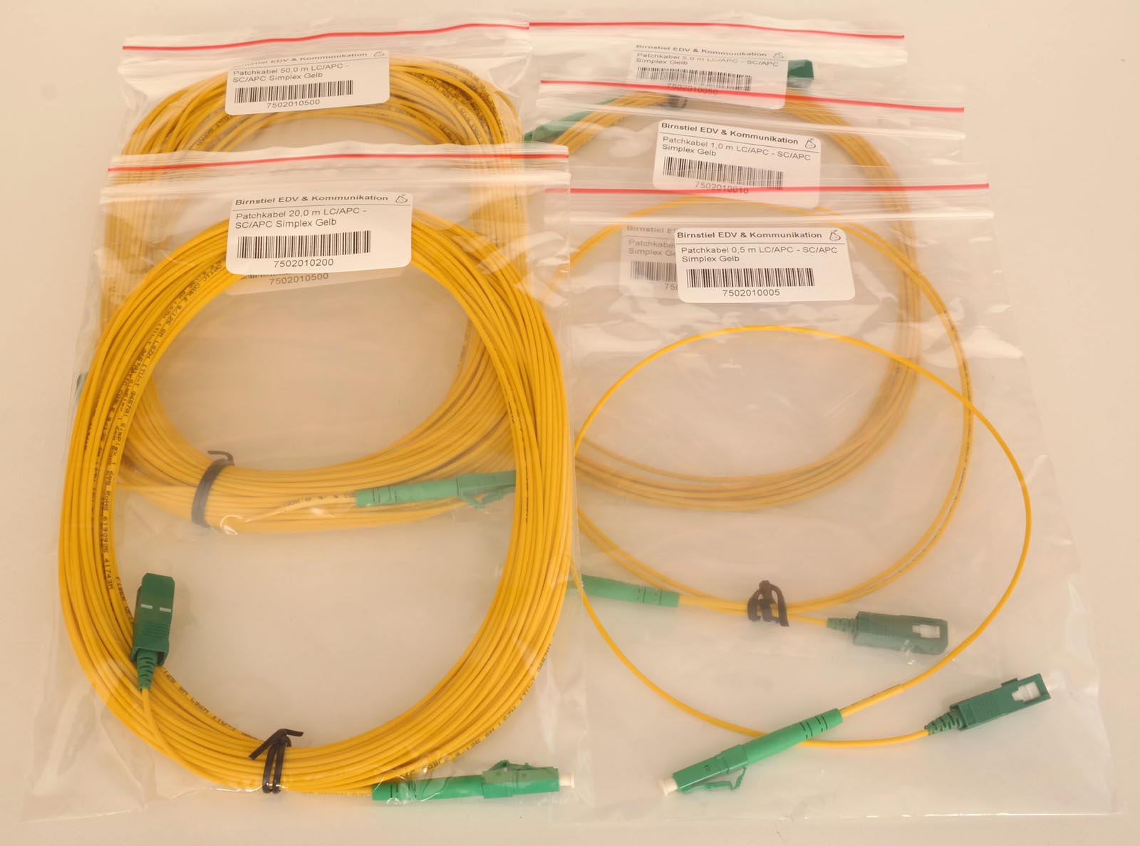 Glasfaser-Patchkabel in unterschiedlichsten Längen - Birnstiel EDV &  Kommunikation